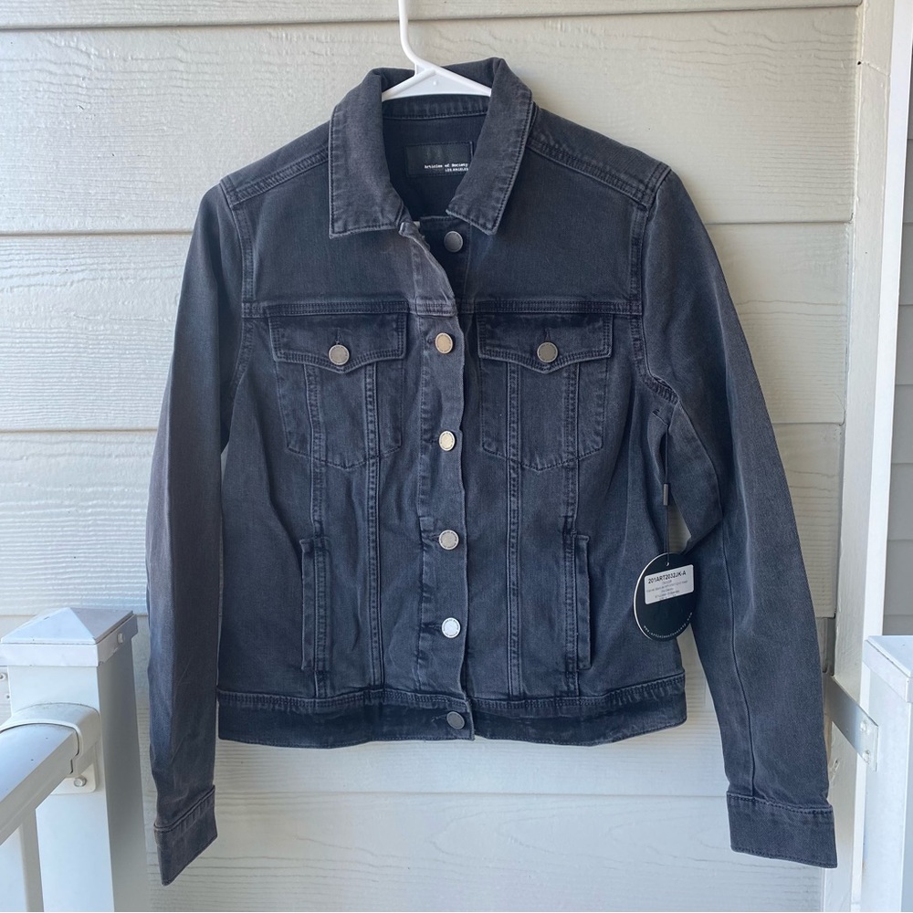 ARTICLES OF SOCIETY Washed Black Denim Taylor Jacket - Picture 1 of 10